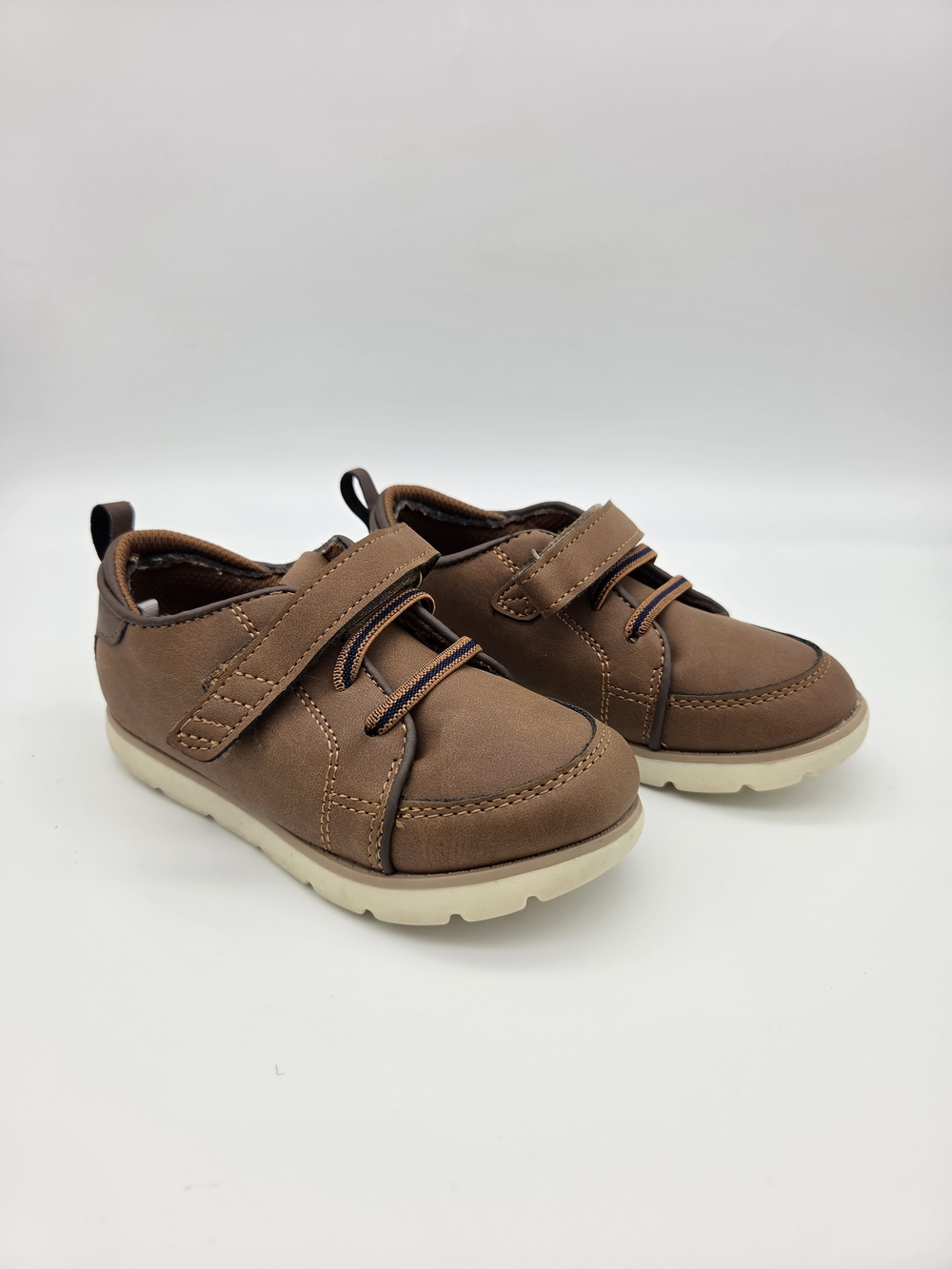 Stride Rite 360 Ethan Toddler Boys Tan Brown Velcro Dress Sneakers Shoes Size 9
